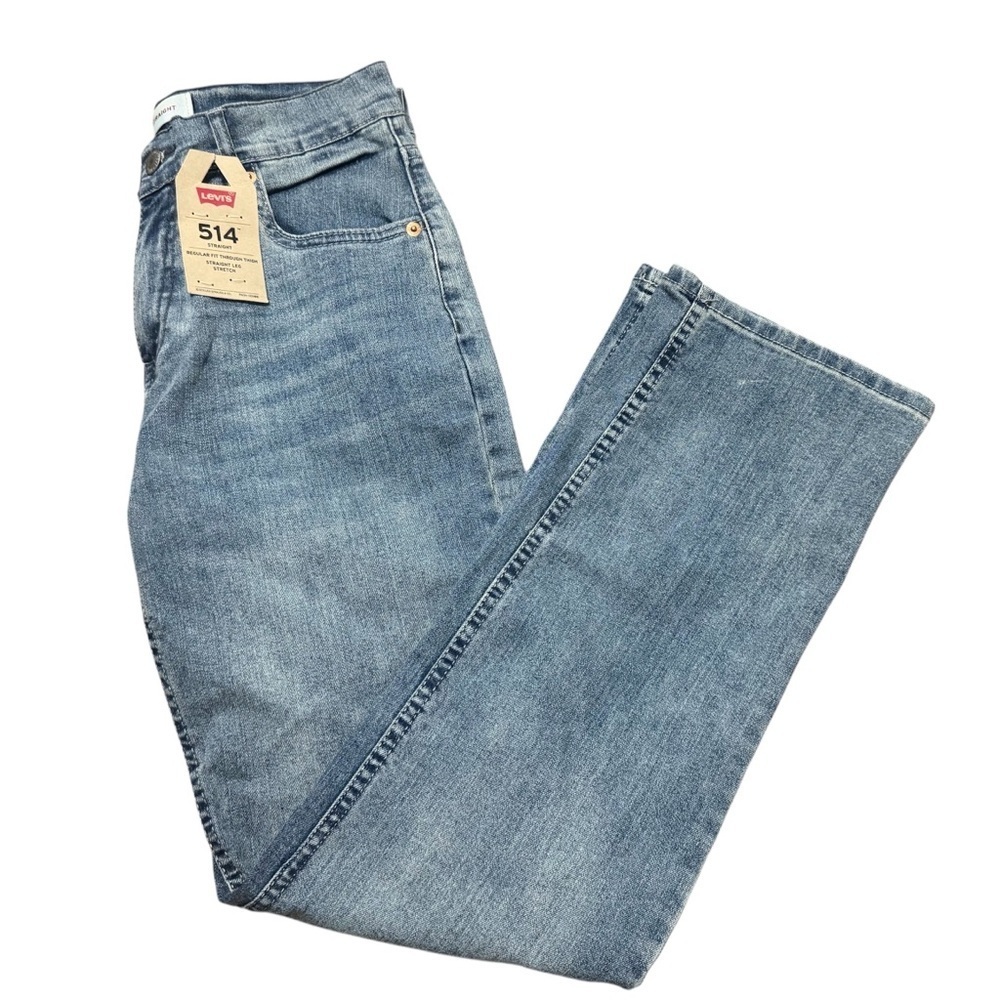 Levi's Boy’s 514 Straight Fit Jeans Light Wash Size 16 28x28 New with Tags